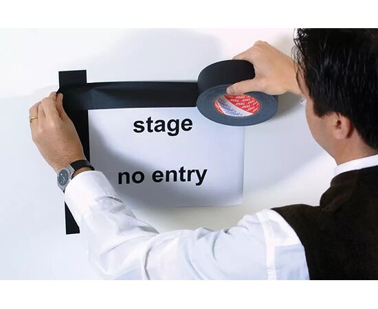 Промышленная клейкая лента Tesa [T04613-00046-00] (черная, тканевая, 180 мкм, 50 м x 48 мм) фотография 3