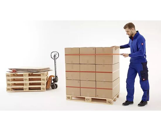 Обвязочная лента Tesa [T04287-00339-00] из тянутого полипропилена (оранжевая, 79 мкм, 66 м х 25 мм) фотография 7