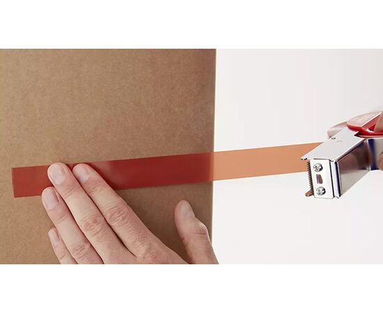 Обвязочная лента Tesa [T04287-00339-00] из тянутого полипропилена (оранжевая, 79 мкм, 66 м х 25 мм) фотография 3