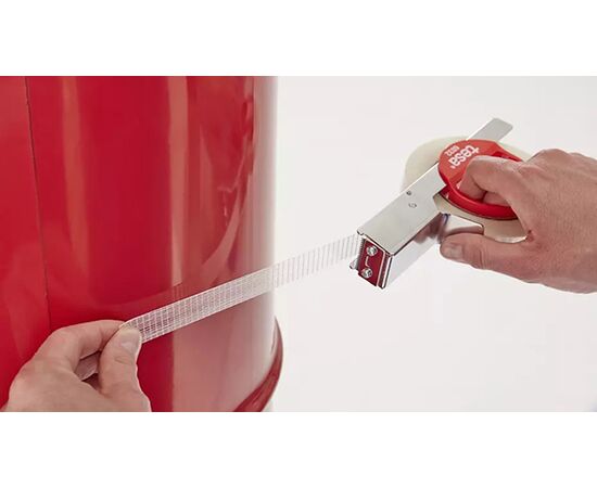 Универсальная лента Tesa [T4591] c продольно-поперечным армированием (прозрачная, 140 мкм, 50 м x 1000 мм) фотография 2