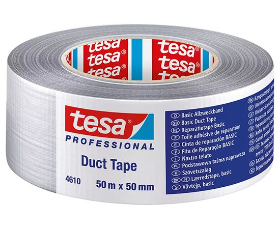Лента тканевая Tesa Basic [T04610-00000-00] (серая, 150 мкм, 50 м х 50 мм) фотография 1