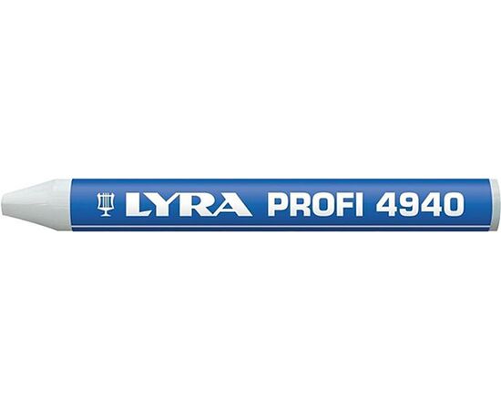 Маркировочный мелок Lyra [L4940001] для резины и автопокрышек (белый, Ø9.5 мм) фотография 1
