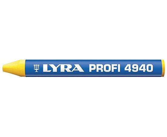 Маркировочный мелок Lyra [L4940007] для резины и автопокрышек (желтый, Ø9.5 мм) фотография 1