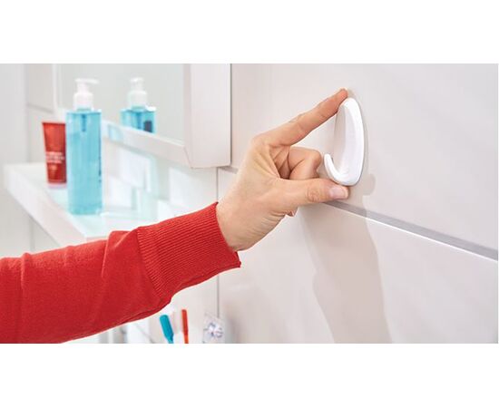 Самоклеящиеся крючки овальные Tesa Powerstrips [T58185-00000-00] (белые, до 2 кг, 2 шт) фотография 13