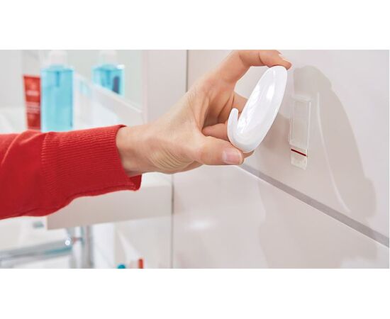 Самоклеящиеся крючки овальные Tesa Powerstrips [T58185-00000-00] (белые, до 2 кг, 2 шт) фотография 9