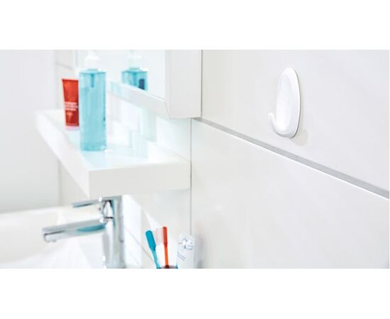 Самоклеящиеся крючки овальные Tesa Powerstrips [T58187-00000-00] (хромированные, до 2 кг, 2 шт) фотография 10