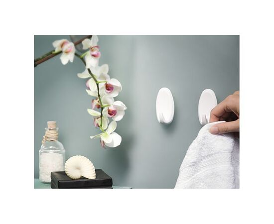 Самоклеящиеся крючки овальные Tesa Powerstrips [T58187-00000-00] (хромированные, до 2 кг, 2 шт) фотография 16