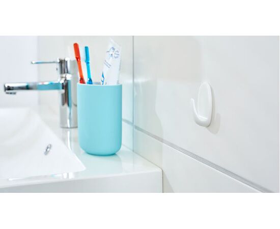 Овальные маленькие самоклеящиеся крючки Tesa Powerstrips [T58202-00000-00] (белые, до 1 кг) фотография 9