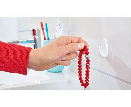 Овальные маленькие самоклеящиеся крючки Tesa Powerstrips [T58202-00000-00] (белые, до 1 кг) фотография 10