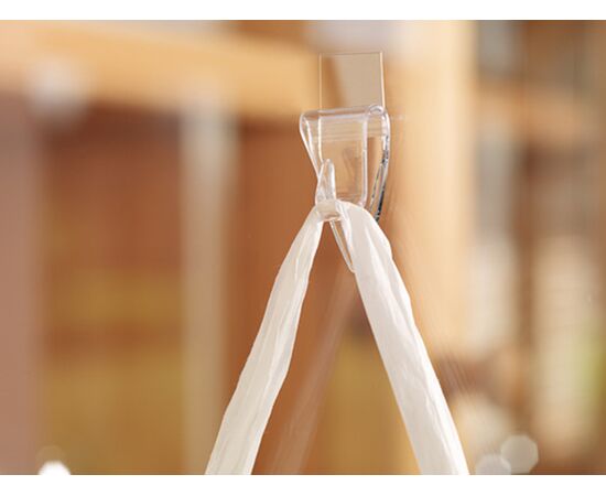 Прозрачные самоклеящиеся крючки Tesa Powerstrips [T58219-00000-00/T58900-00017-01] для крепления декораций (до 200 гр, 5 шт) фотография 6