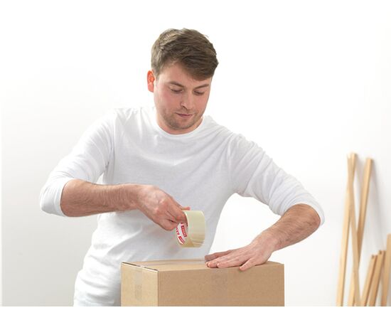 Лента упаковочная Tesa [T58570-00000-00] (прозрачная, 40 мкм, 66 м x 50 мм) фотография 4