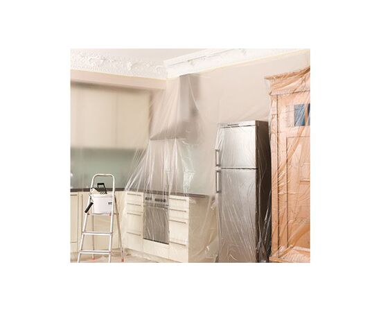 Укрывная пленка Tesa [T59116-00000-00] с малярной лентой (прозрачная, 33 м x 550 мм) фотография 7