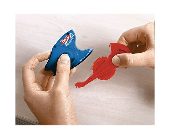 Клеящий роллер Tesa ecoLogo [T59151-00002-06] (перманентный, многоразовый, 14 м x 8.4 мм, блистер) фотография 3