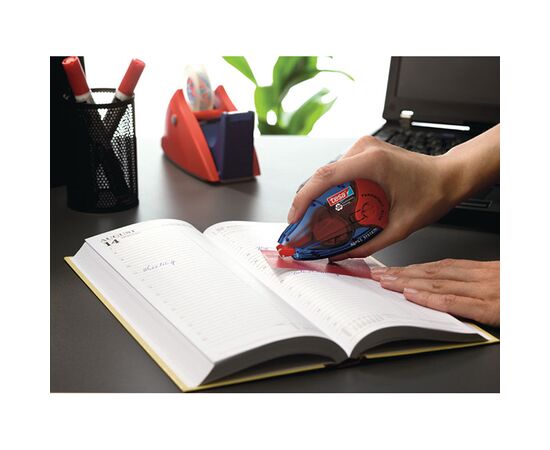 Клеящий роллер Tesa ecoLogo [T59151-00002-06] (перманентный, многоразовый, 14 м x 8.4 мм, блистер) фотография 4