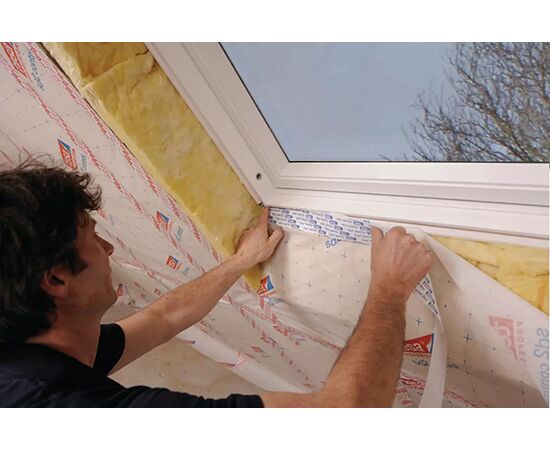 Пароизоляционная лента Tesa [T60073-00000-00] (белая, 25 м x 60 мм) фотография 2