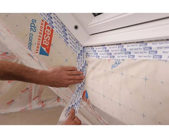 Пароизоляционная лента Tesa [T60073-00000-00] (белая, 25 м x 60 мм) фотография 5