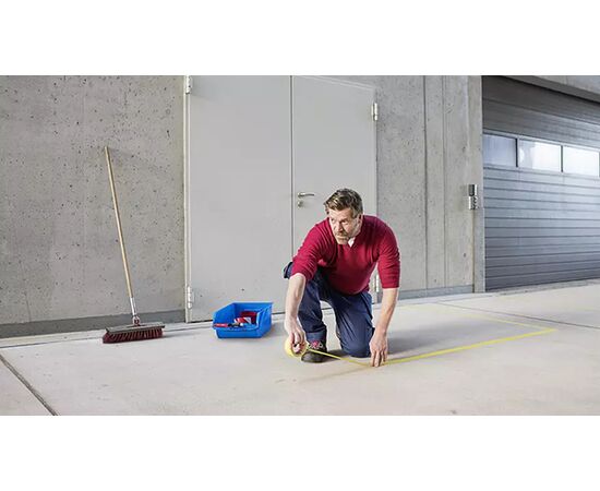 Напольная маркировочная лента Tesa [T60760-17] для разметки пола (желтая, ПВХ основа, 150 мкм, самоклеящаяся, 33 м x 50 мм) фотография 4