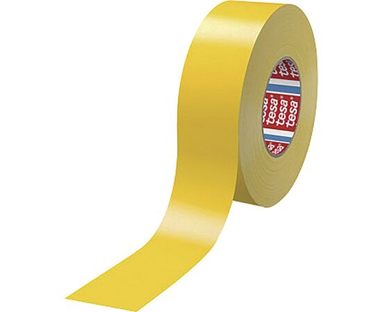 Напольная маркировочная лента Tesa [T60760-17-100] для разметки пола (желтая, ПВХ основа, 150 мкм, самоклеящаяся, 33 м x 100 мм) фотография 1