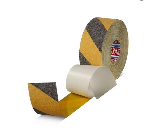 Профессиональная противоскользящая лента Tesa Anti-slip Tape [T60951-00000-01] (желто-черная, 800 мкм, 15 м x 50 мм) фотография 2