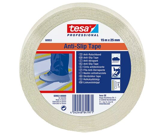 Профессиональная противоскользящая лента Tesa Anti-slip Tape [T60953-00000-00] (флуоресцентная, 850 мкм, 15 м x 25 мм) фотография 1