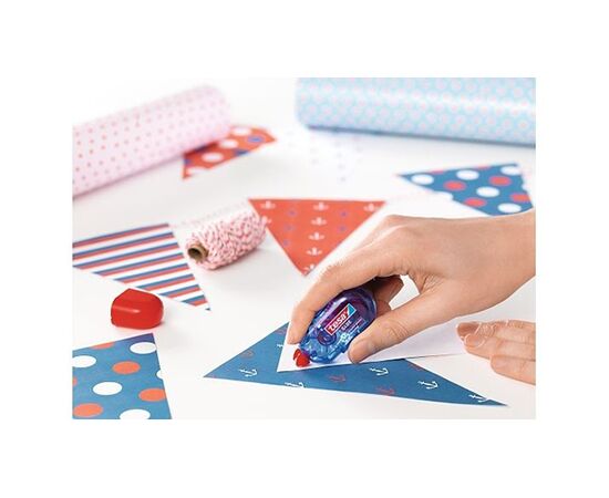 Клеевой мини-роллер Tesa ecoLogo [T59820-00000-00] (6 м x 5 мм, блистер, 2 шт) фотография 4