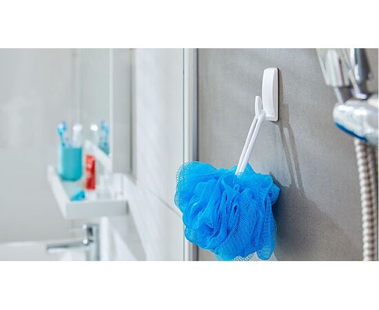 Водостойкие пластиковые крючки Tesa Powerstrips [T59761-00000-00] на самоклеящейся основе (до 2 кг, 2 шт) фотография 13