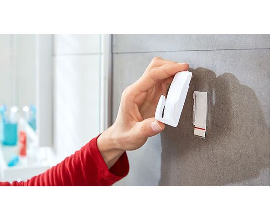 Водостойкие пластиковые крючки Tesa Powerstrips [T59761-00000-00] на самоклеящейся основе (до 2 кг, 2 шт) фотография 10