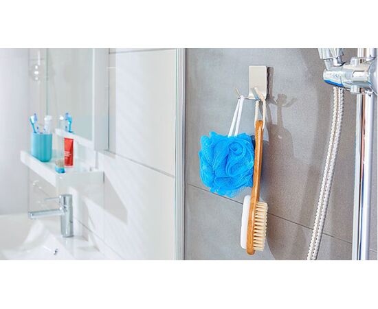 Водостойкий двойной крючок Tesa Powerstrips [T59710-00004-00] из нержавеющей стали (до 3 кг) фотография 13