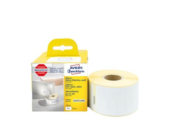 Адресные этикетки Avery Zweckform [ASS0722400] для принтеров серии Label Writer (бумажные, 36х89 мм) фотография 2