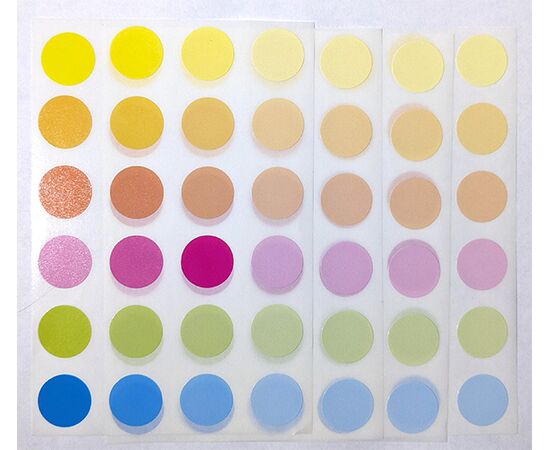 Самоклеящиеся этикетки-точки Avery Zweckform [С4000] (пастель 1, светлый градиент, Ø18 мм, 96 шт/уп), изображение 4