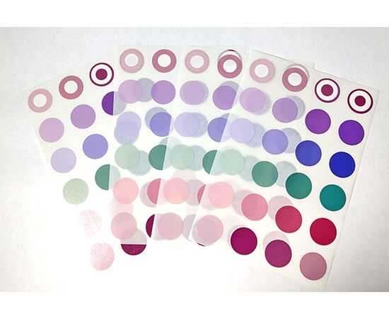 Самоклеящиеся этикетки-точки Avery Zweckform [С4001] (пастель 2, темный градиент, Ø18 мм, 96 шт/уп), изображение 4