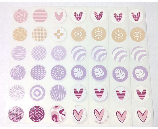 Самоклеящиеся этикетки-точки Avery Zweckform [С4002] (пастель 3, фигуры, Ø18 мм, 96 шт/уп), изображение 4